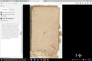 screen shot of transcription website